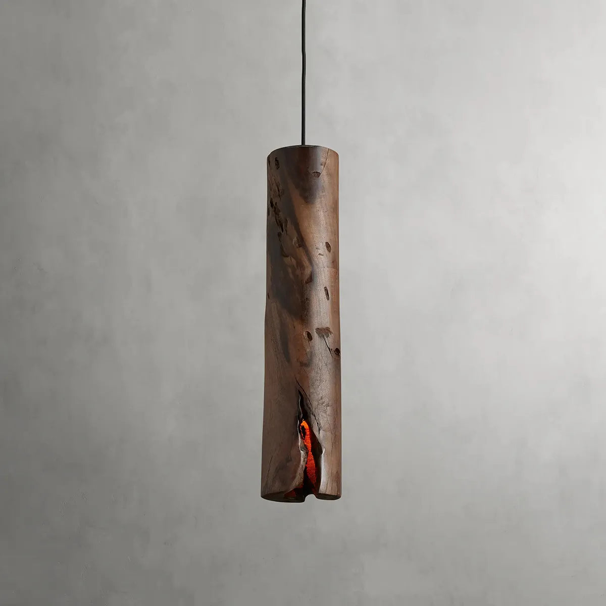 Milo milpa wood cylinder pendant light