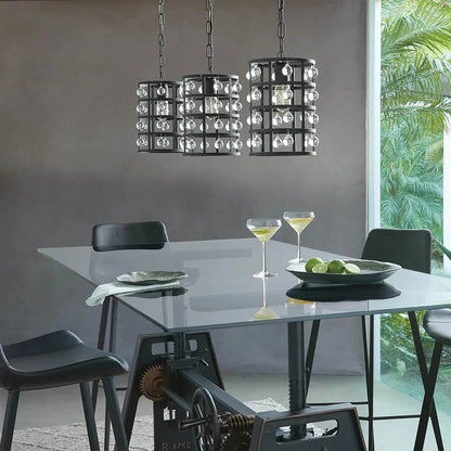 Zara Iron Cage Pendant with Italian Crystal Spheres