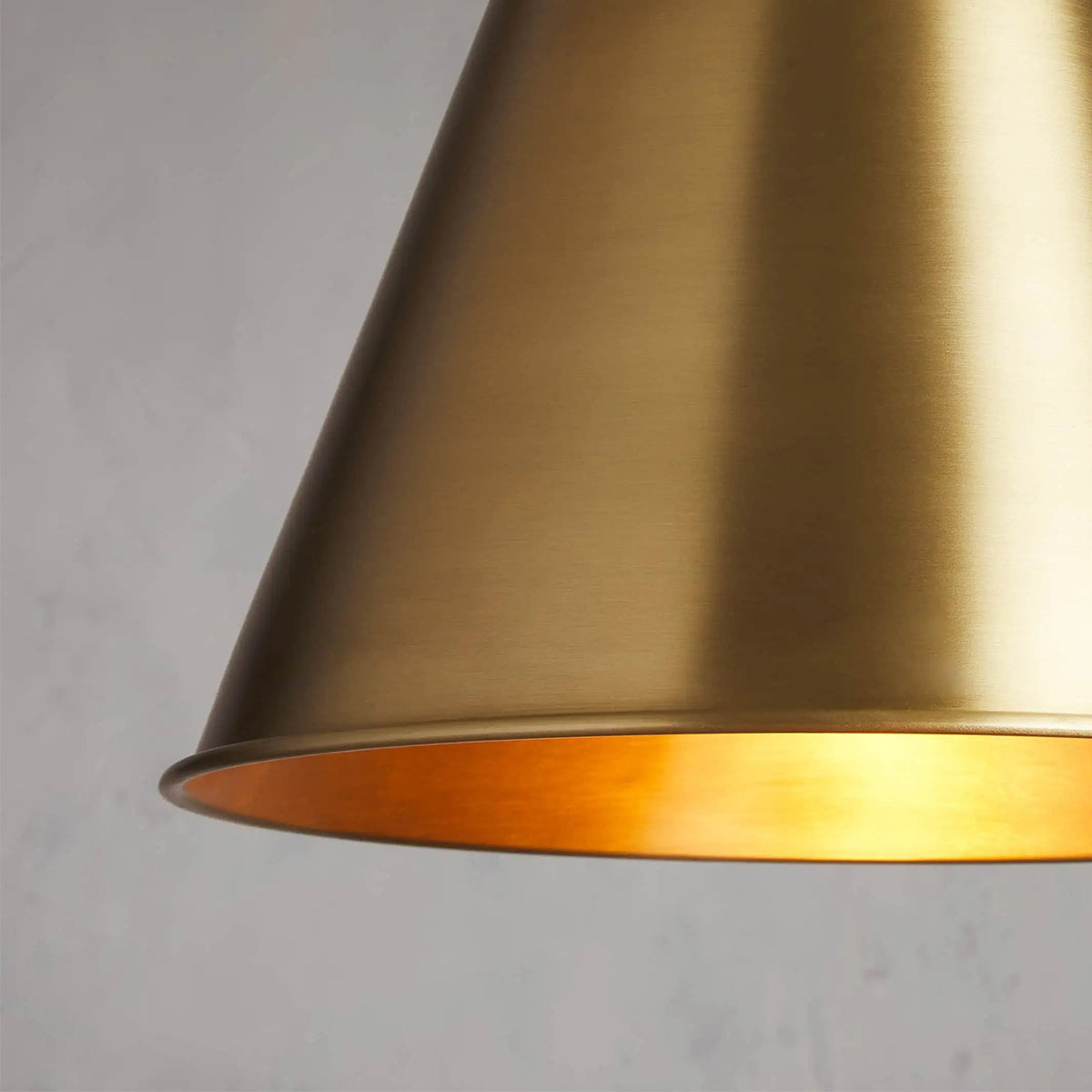 
Blythe Antique Brass Cone Pendant with Chain Detail