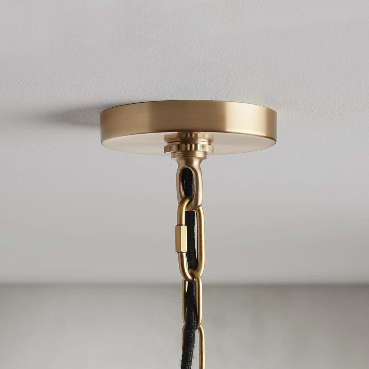 
Blythe Antique Brass Cone Pendant with Chain Detail